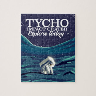 Tycho impact crater travel poster jigsaw puzzle