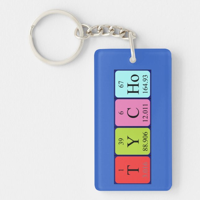 Tycho periodic table name keyring (Front)