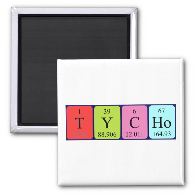 Tycho periodic table name magnet (Front)
