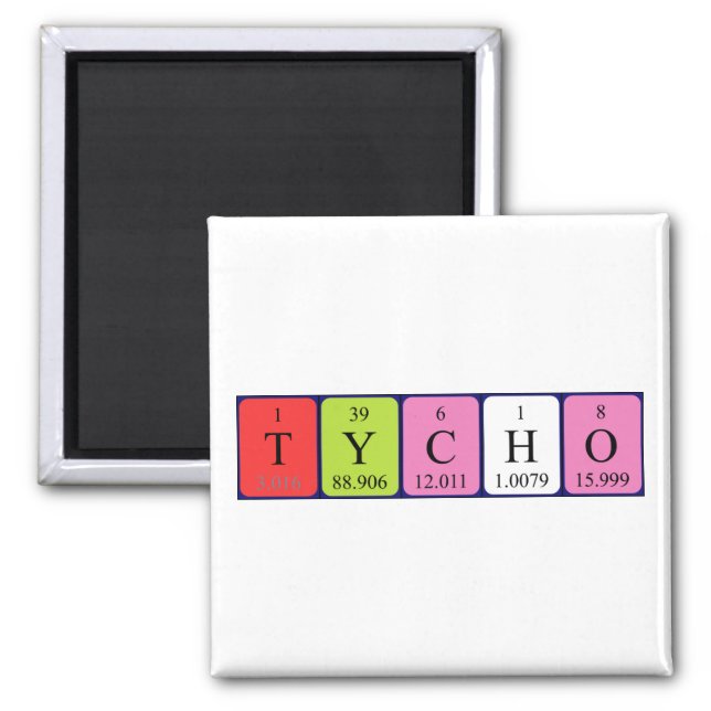 Tycho periodic table name magnet (Front)