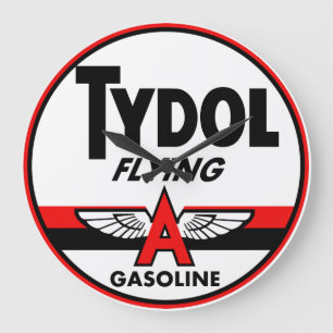 Tydol Flying Gasoline vintage sign Large Clock