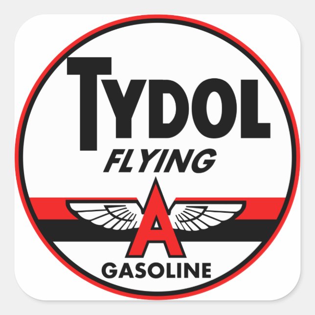 Tydol Flying Gasoline vintage sign Square Sticker (Front)