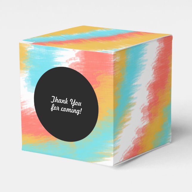 Tye Die Teen Birthday Summer Swirl Candy Favour Box (Front Side)