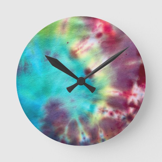 Tye Dye #1 Round Clock (Front)