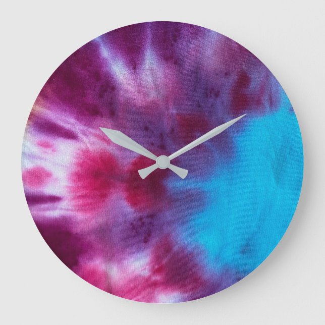 Tye Dye # 5 Large Clock (Front)