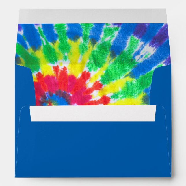 TYE DYE BaR Mitzvah Invitation Matching Envelope (Back (Bottom))