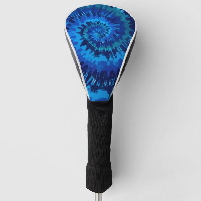 Tye-Dye-Blue Golf Head Cover (Front)