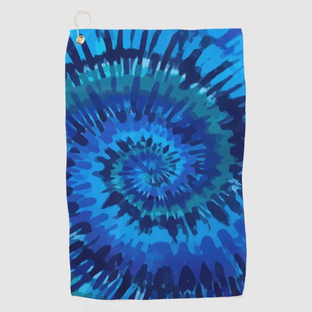 Tye-Dye-Blue Golf Towel (Front)