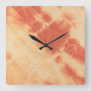 Tye Dye Composition #10 by Michael Moffa Square Wall Clock