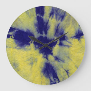 Tye Dye Composition #11 by Michael Moffa Large Clock