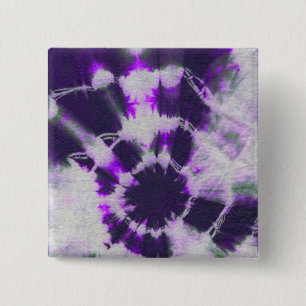 Tye Dye Composition #1 by Michael Moffa 15 Cm Square Badge