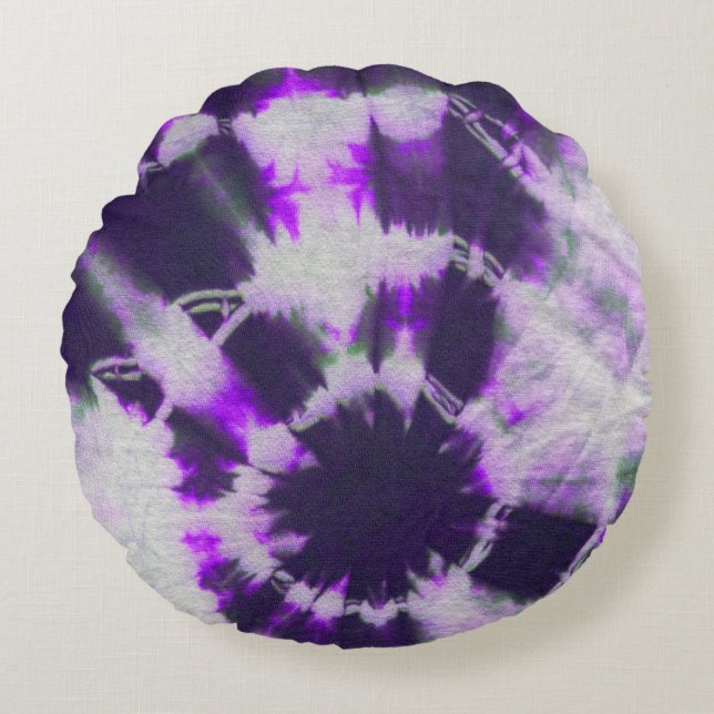 Tye Dye Composition #1 by Michael Moffa Round Cushion (Front)