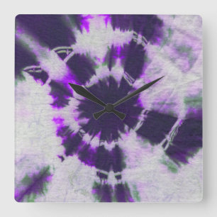 Tye Dye Composition #1 by Michael Moffa Square Wall Clock