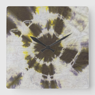 Tye Dye Composition #2 by Michael Moffa Square Wall Clock