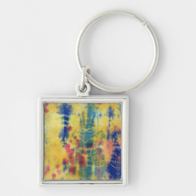 Tye Dye Composition #5 by Michael Moffa Key Ring (Front)