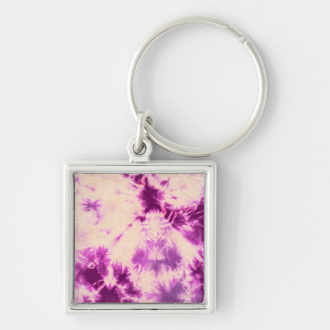 Tye Dye Composition #7 by Michael Moffa Key Ring (Front)