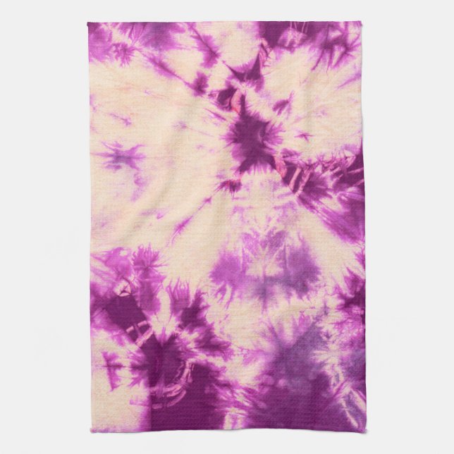 Tye Dye Composition #7 by Michael Moffa Tea Towel (Vertical)