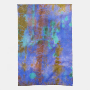 Tye Dye Composition #9 by Michael Moffa Tea Towel