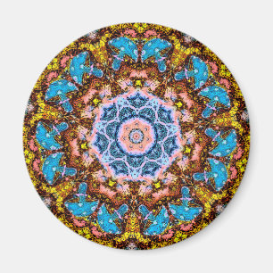 tye dye mushrooms 4 magnet