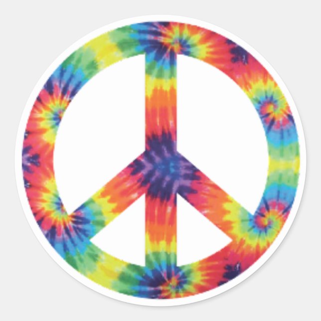 TYE DYE PEACE STICKERS (Front)