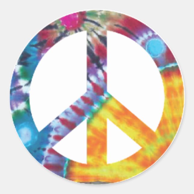 TYE DYE PEACE STICKERS (Front)