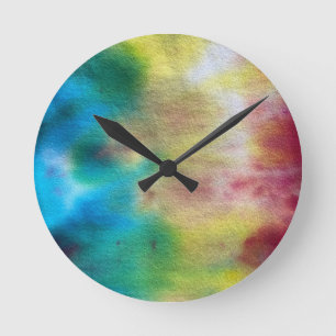 Tye Dye  Round Clock
