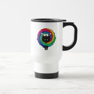 Tye dye sheep travel mug