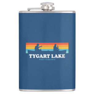 Tygart Lake West Virginia Canoe Hip Flask