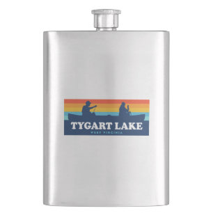 Tygart Lake West Virginia Canoe Hip Flask