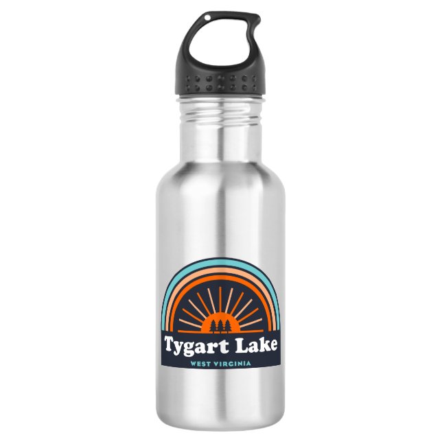 Tygart Lake West Virginia Rainbow 532 Ml Water Bottle (Front)