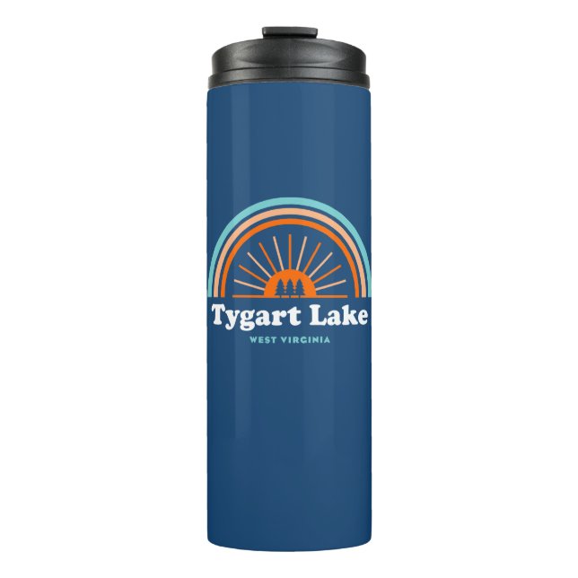 Tygart Lake West Virginia Rainbow Thermal Tumbler (Front)