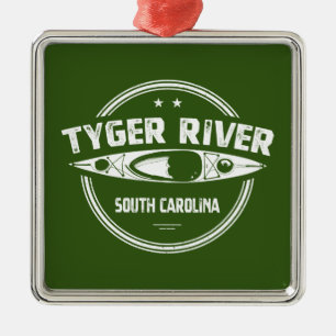 Tyger River, South Carolina Metal Tree Decoration