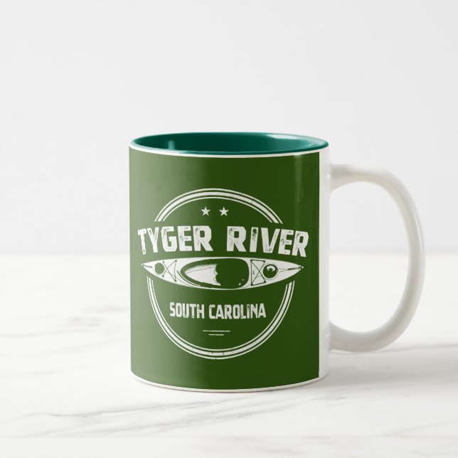 Tyger River, South Carolina Two-Tone Coffee Mug (Right)