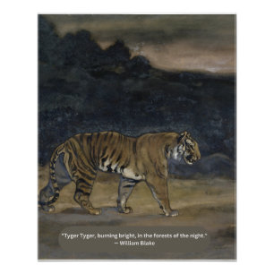 Tyger Tyger Burning Bright-Vintage Oil Poster