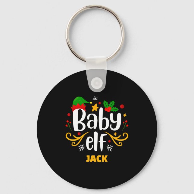 Tygraphy Baby Elf Fun Family Matching Baby  Key Ring (Front)