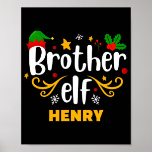 Tygraphy Brother Elf Fun Family Matching  Poster