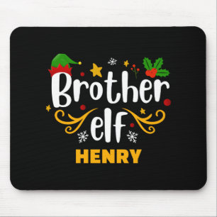 Tygraphy Brother Elf Fun Family Matching T Shirt Mouse Mat
