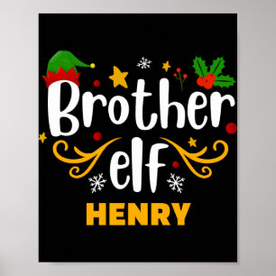 Tygraphy Brother Elf Fun Family Matching T Shirt  Poster