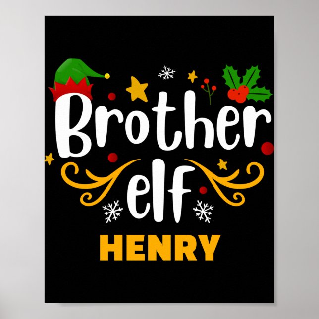 Tygraphy Brother Elf Fun Family Matching T Shirt  Poster (Front)