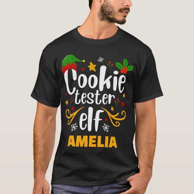 Tygraphy Cookie Tester Elf Family Matching T Shirt (Front)