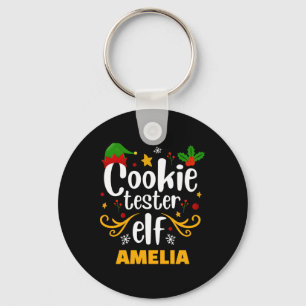 Tygraphy Cookie Tester Elf Family Matching T Shirt Key Ring