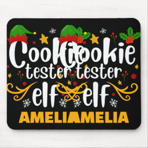 Tygraphy Cookie Tester Elf Family Matching T Shirt Mouse Mat