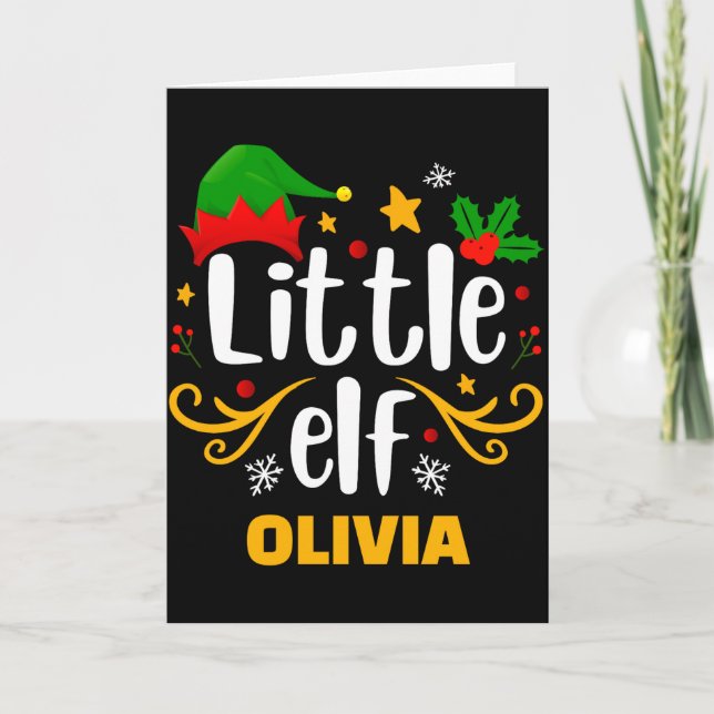 Tygraphy Little Elf Fun Family Matching  Card (Front)