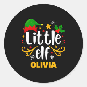 Tygraphy Little Elf Fun Family Matching  Classic Round Sticker