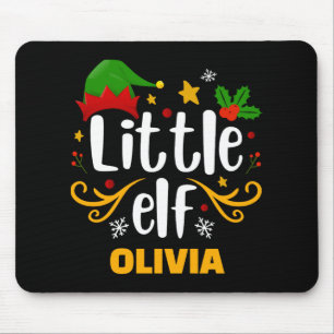 Tygraphy Little Elf Fun Family Matching T Shirt Mouse Mat
