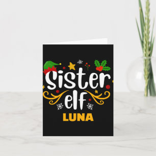 Tygraphy Sister Elf Fun Family Matching Card