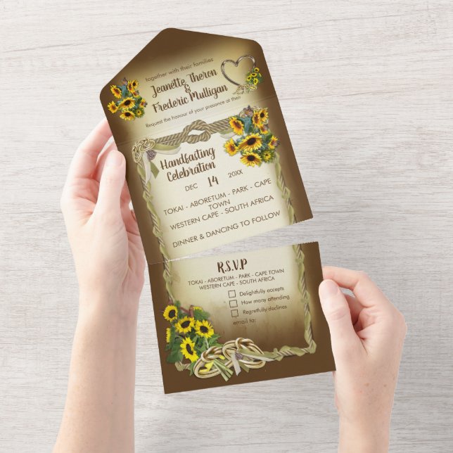 Tying & Knot Celebration All in One Wedding Invite (Tearaway)