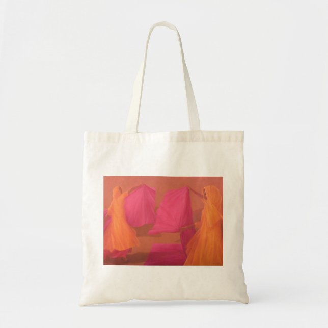 Tying Saris Tote Bag (Front)