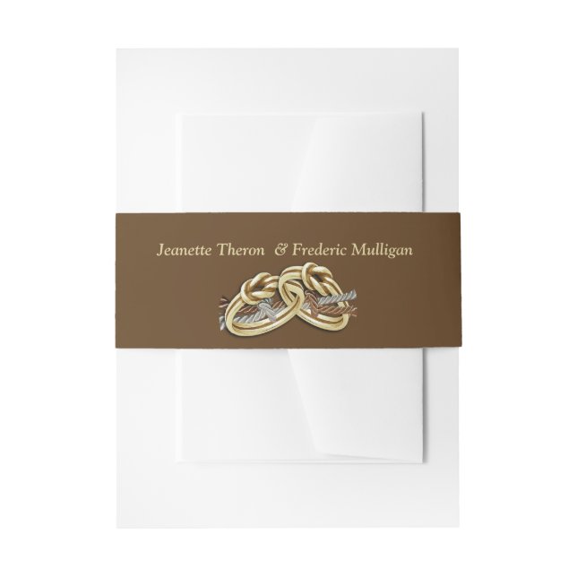 Tying the Knot Celebration Belly Band Invitation Belly Band (Front Example)