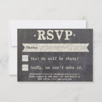 Tying The Knot Chalkboard Gay RSVP